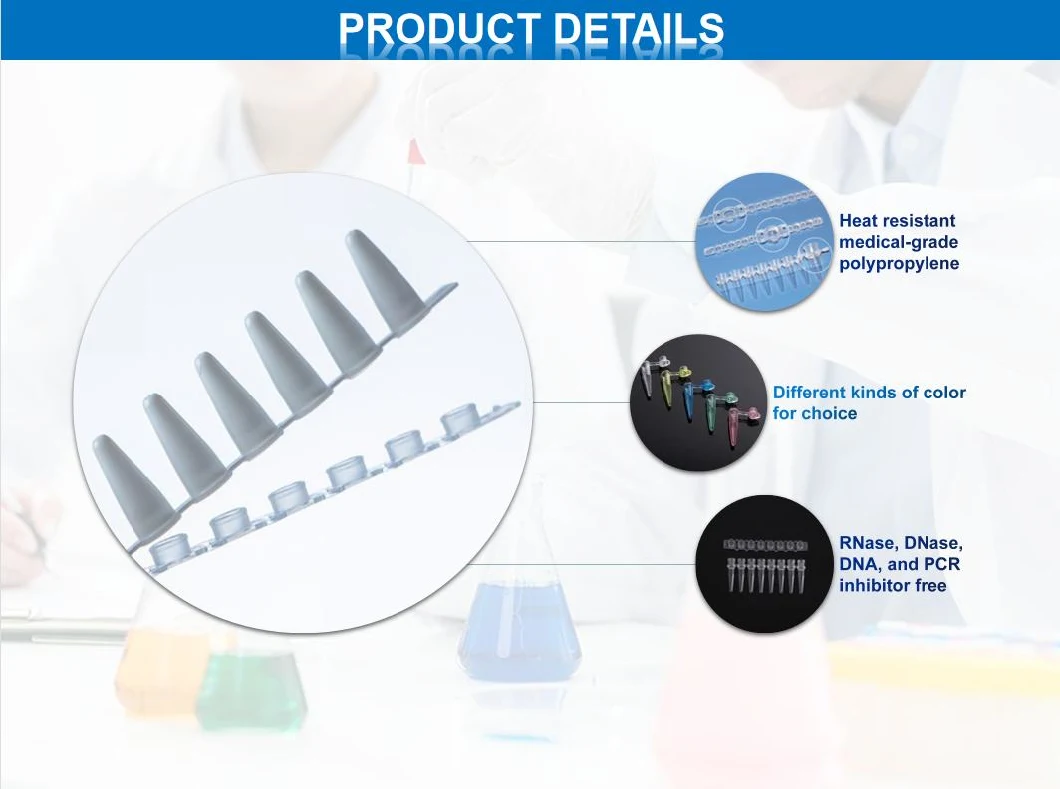 Clear 96well 0.2ml White 96 Well PCR Plate Tubes Without Skirt or Half Skirt